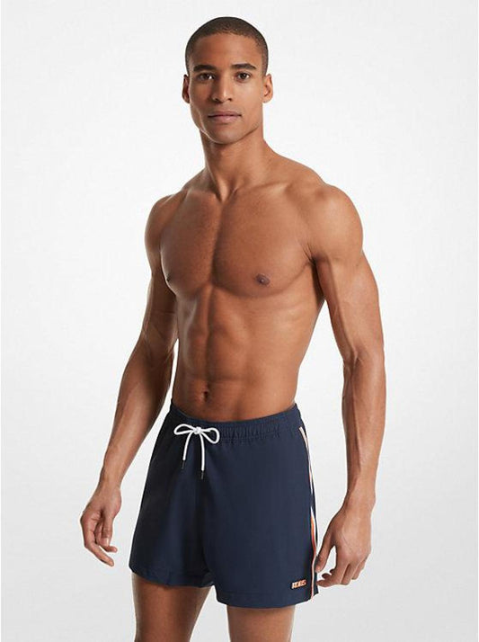 Striped Woven Swim Trunks
