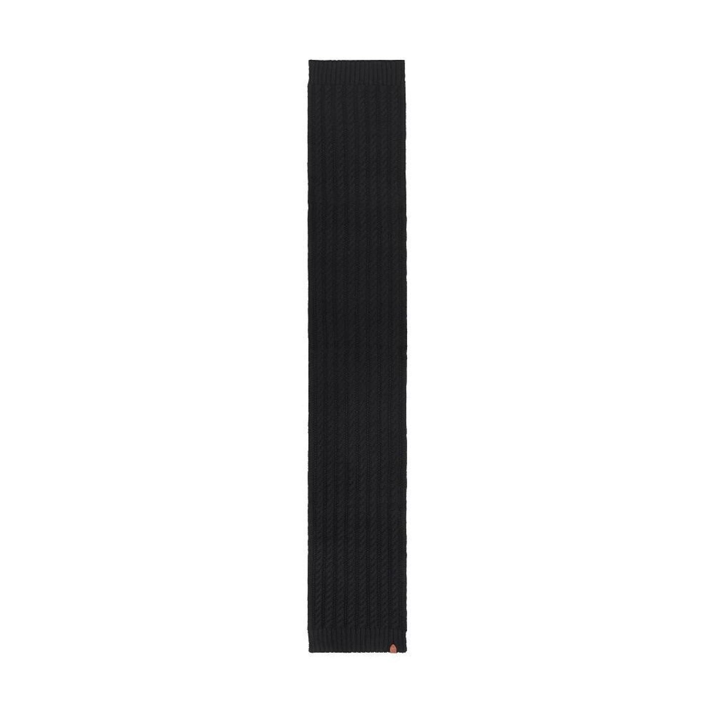 Men's Leather Patch Cable Scarf