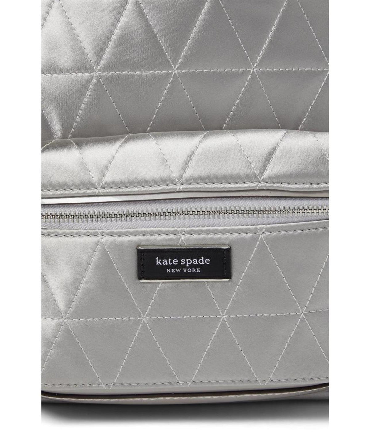 New Kate Spade Sam Icon Quilted Satin Small Backpack Silver Kate Spade Sam Icon Quilted Silver Satin and 50 similar items main image 2