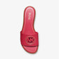 Deanna Cutout Leather Slide Sandal