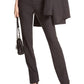 Womens Wool Blend Striped Dress Pants