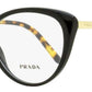 Prada Women's Cat Eye Eyeglasses VPR06W 1AB1O1 Black/Gold 53mm
