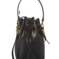 FENDI Mon Tresor Mini Leather Bucket Bag, Black
