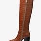 Loni Crocodile Embossed Leather Boot