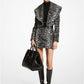 Leopard Wool Melton Bolero Jacket
