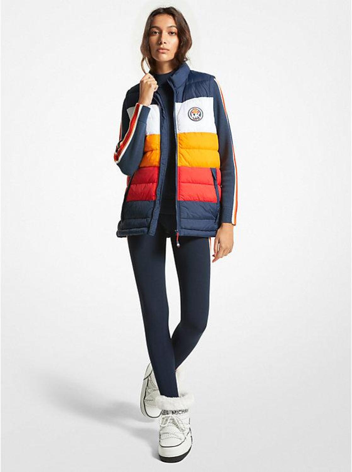 MK X ellesse Vail Color-Block Nylon Ski Vest