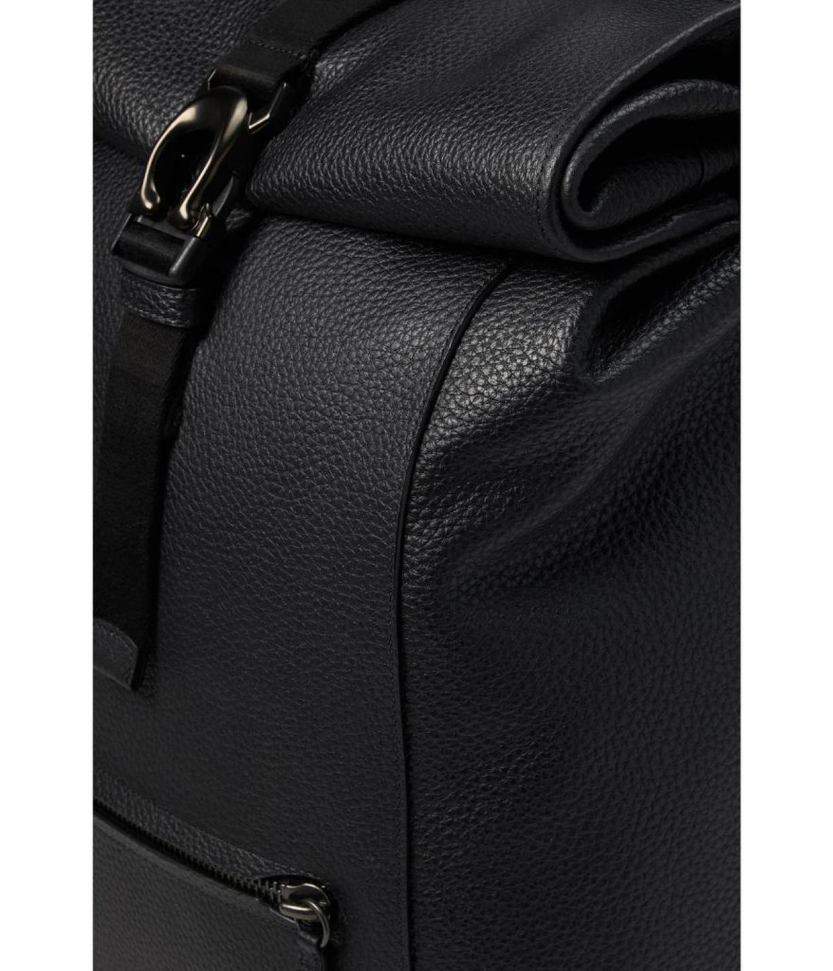 COACH Beck Roll Top Backpack in Pebble Leather, Black Beck Roll Top Backpack in Pebble Leather main image 4