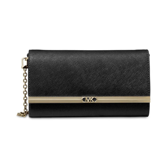 East West Large Leather Clutch