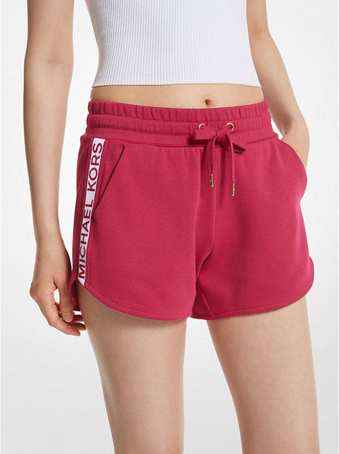 Logo Tape Cotton Blend Track Shorts