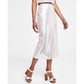 Women's Sequined Zebra-Print A-Line Midi Skirt