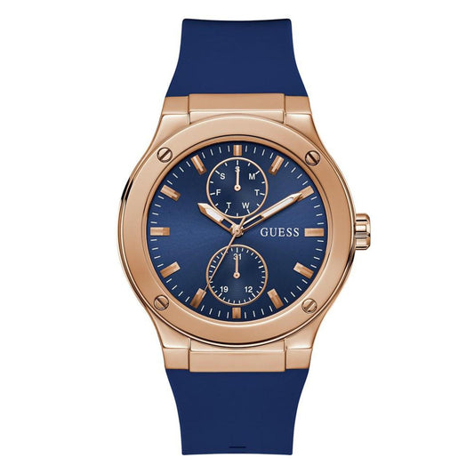 Men's Multi-Function Blue Silicone Watch 45mm