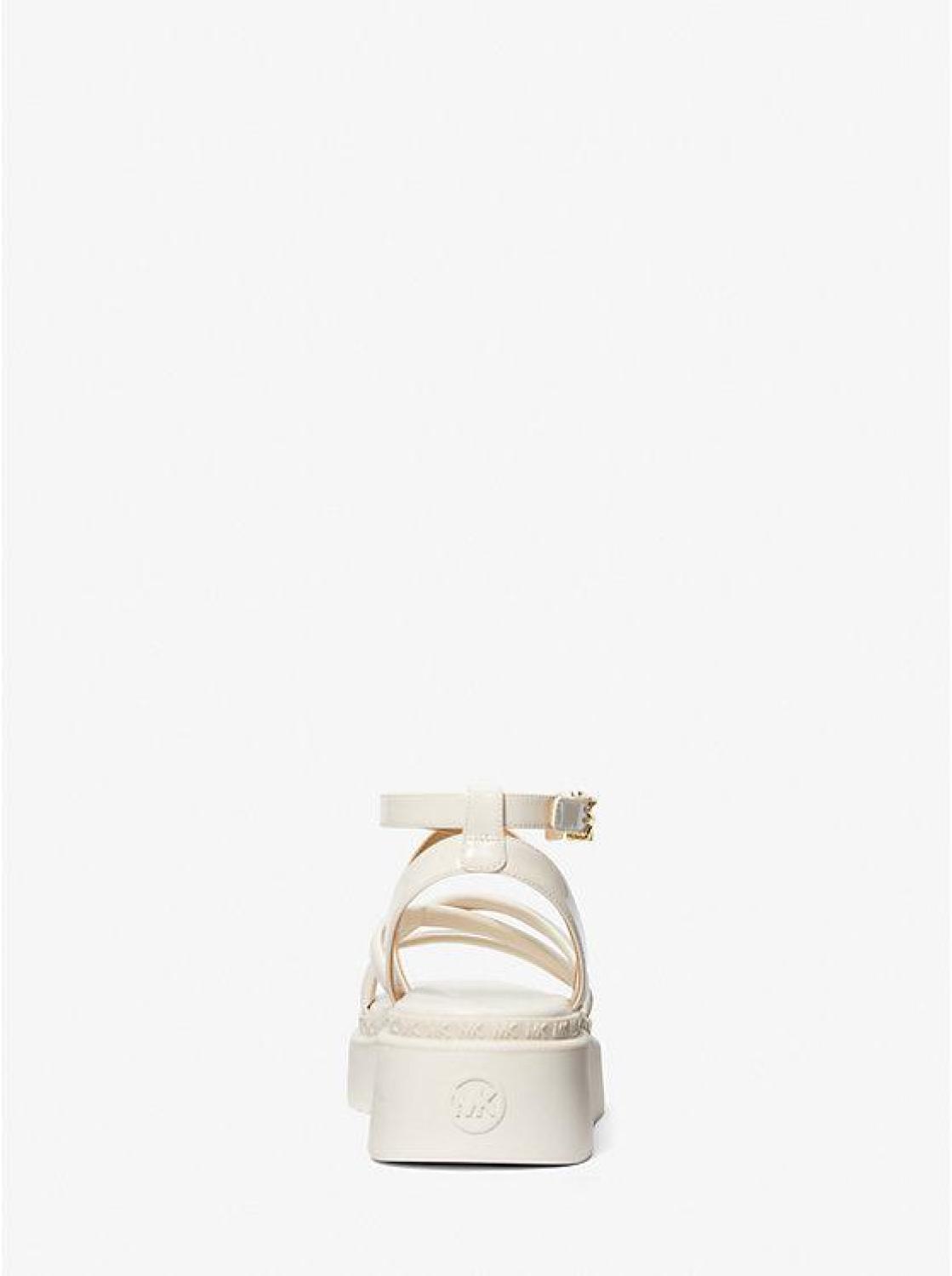 Issa Faux Patent Leather Flatform Sandal