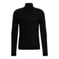 Wool-blend zip-neck sweater with logo detail