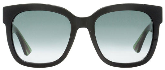 Gucci Women's Square Sunglasses GG0034SN 002 Black/Green/Red  54mm