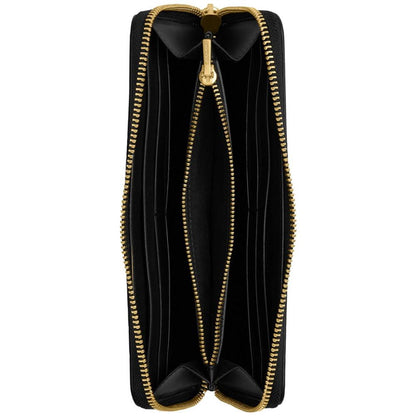 Slim Accordion Leather Zip-Around Wallet