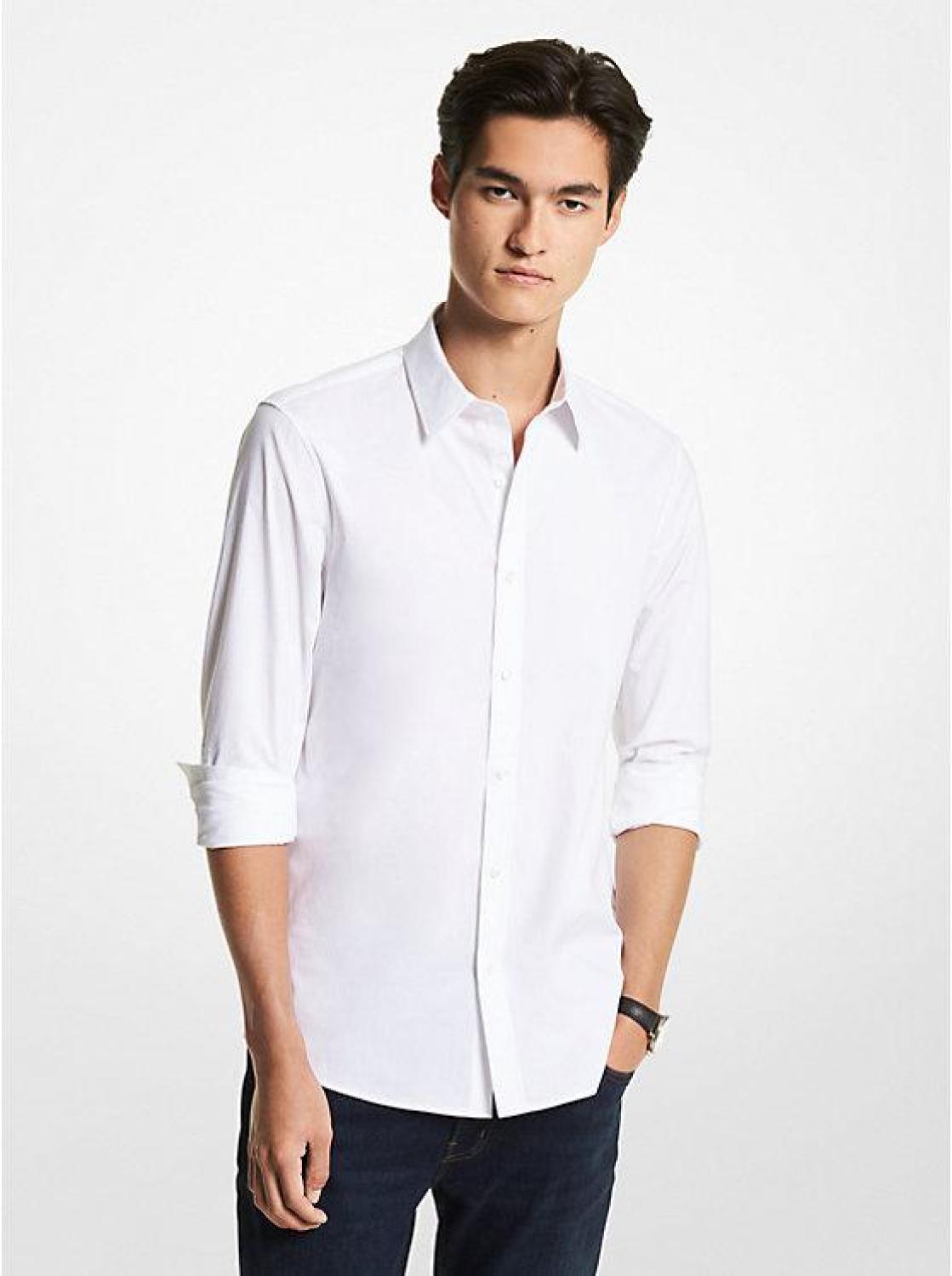 Slim-Fit Stretch-Cotton Shirt