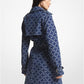 Empire Logo Jacquard Denim Trench Coat