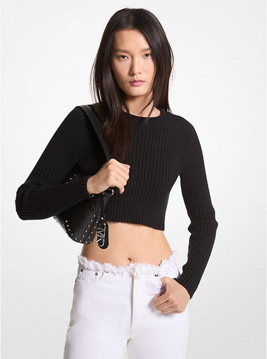 Ribbed Organic Cotton Cropped Sweater