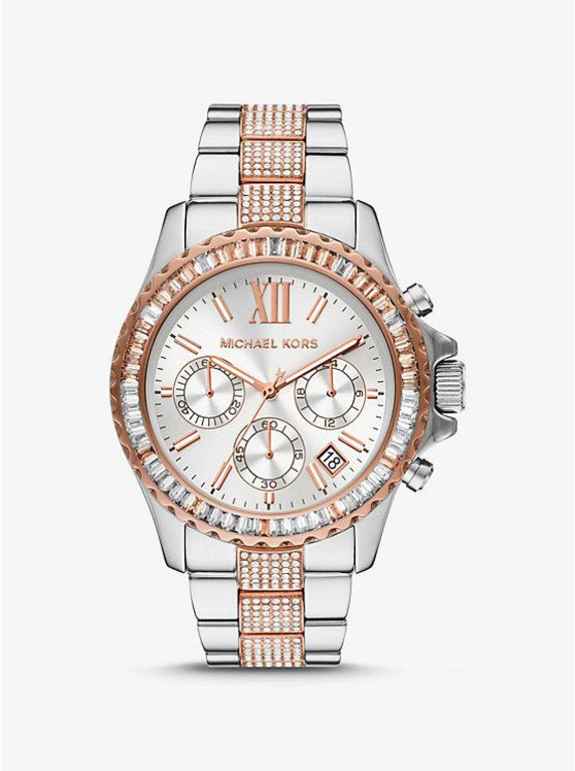 Oversized Everest Pavé Two-Tone Watch