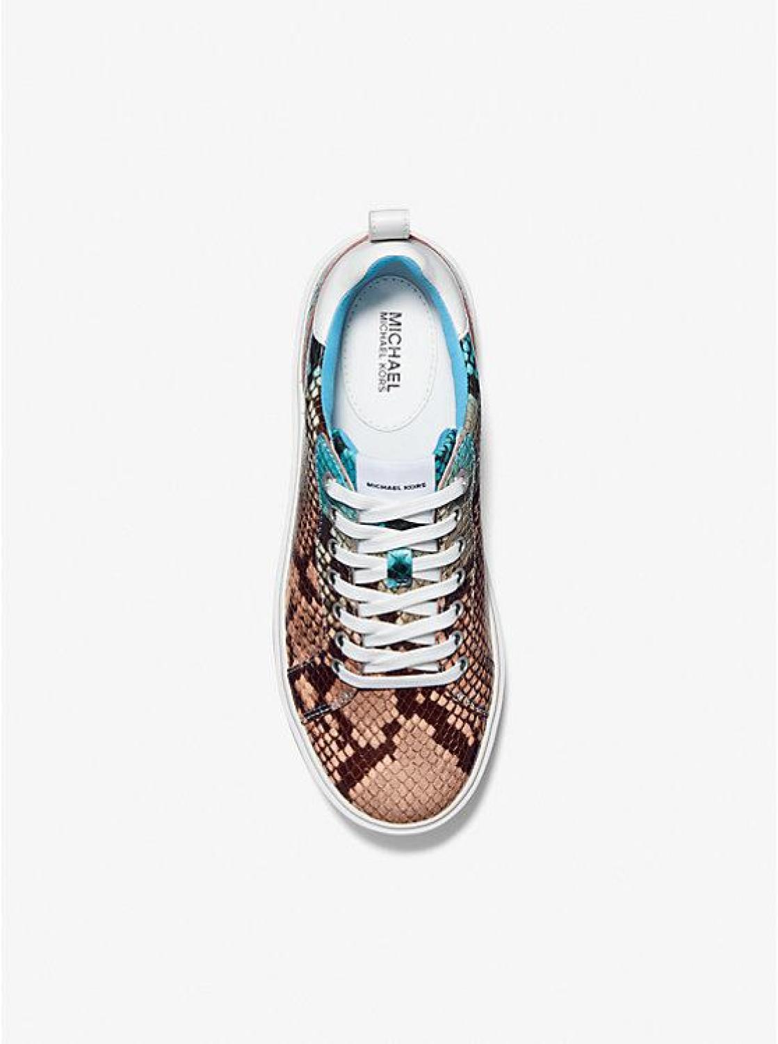Emmett Python Embossed Leather Sneaker