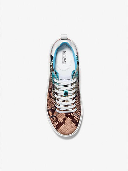 Emmett Python Embossed Leather Sneaker