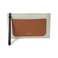 Ava Colorblocked Pebbled Leather Wristlet