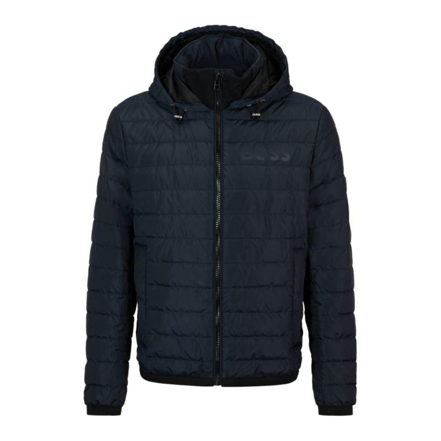 Water-repellent padded jacket with tonal logo