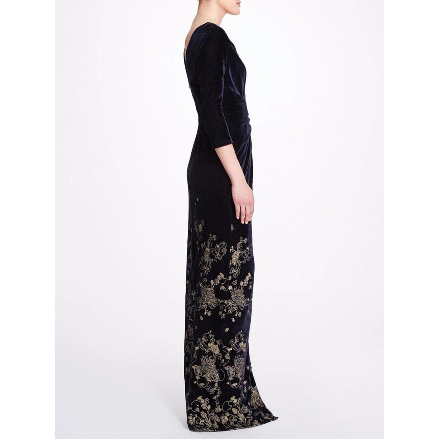 Golden Floral Gown