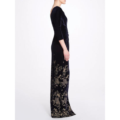 Golden Floral Gown