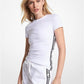 Logo Tape Organic Cotton Ruched T-Shirt