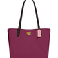 Color-Block Leather with Coated Canvas Signature Interior Willow Tote