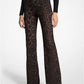 Floral Corded Lace Flared Jeans