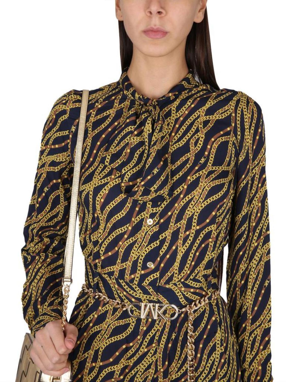 Michael Michael Kors Chain Linked Belted Jumpsuit