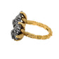 Gucci Le Marche Des Merveilles 18K Yellow Gold and Sterling Silver, Diamond and Mother of Pearl 1.6mm Statement Ring