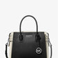 Mercer Medium Color-Block Leather Belted Satchel