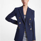 Wool Gabardine Double-Breasted Blazer