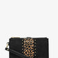 Adele Leather and Leopard Print Calf Hair Smartphone Wallet