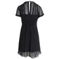 Marc by Marc Jacobs Pleated Chiffon Dress in Black Silk