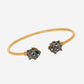 Gucci Le Marche Des Merveilles 18K Yellow Gold and Sterling Silver, Diamond 0.69ct. tw. and Mother of Pearl Cuff Bracelet YBA459246001016
