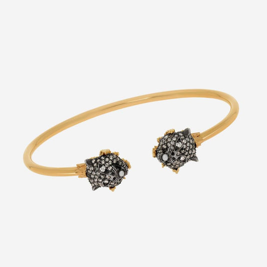 Gucci Le Marche Des Merveilles 18K Yellow Gold and Sterling Silver, Diamond 0.69ct. tw. and Mother of Pearl Cuff Bracelet YBA459246001016