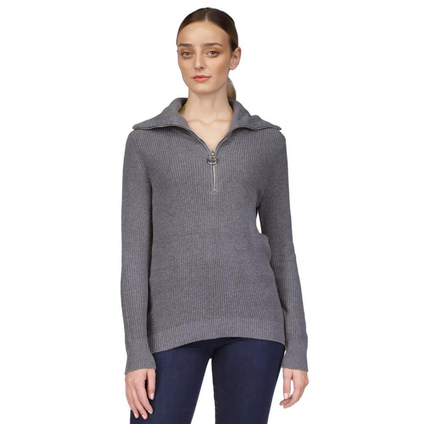 Women's Half-Zip Sweater, Regular & Petite