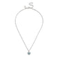 Faux Stone Crystal Heart Pendant Necklace