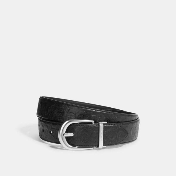 Coach || Classic Buckle Signature Black Refined Calf Leather Belt – Size XL Amazon.com: COACH 38 Mm Cts Harness Signature Leather, Black  main image 4