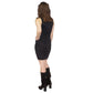 Petite Rhinestone Mock-Neck Dress