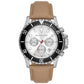 Men's Everest Quartz Chronograph Camel Leather Watch 45mm