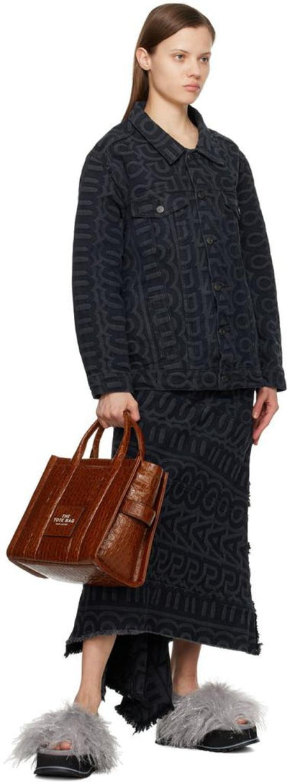 Brown Medium Croc-Embossed 'The Tote Bag' Tote