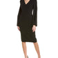 Michael Kors V-Neck Wool-Blend Sheath Dress
