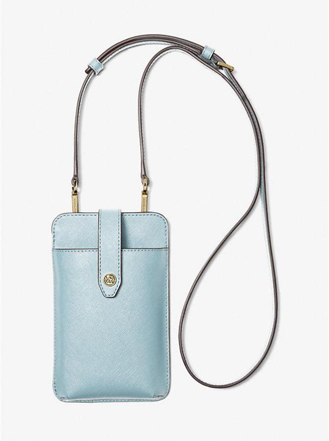 Lo & Sons Pearl Crossbody Bag - Saffiano Leather - Black