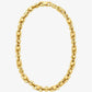 Astor Large Precious Metal-Plated Brass Link Necklace