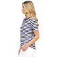 Women's Striped Chain-Neck T-Shirt, Regular & Petite